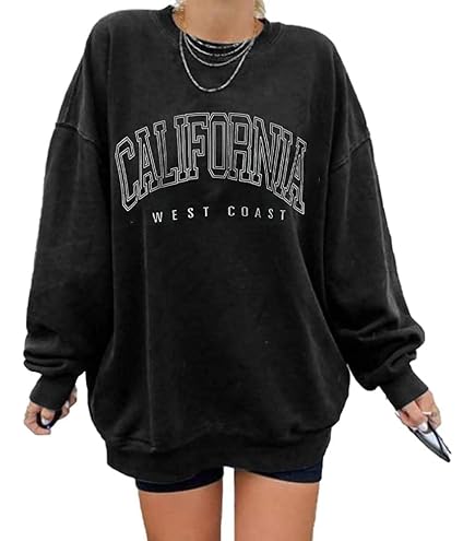 Amazon.com: ORANDESIGNE Oversized Graphic Sweatshirt for Women